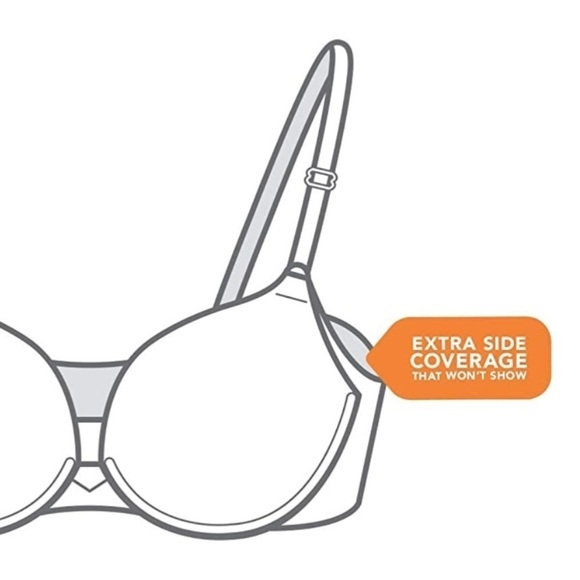 Warner's/ No Side Effects Underarm-Smoothing Comfort T-Shirt Bra / size 38D - Picture 7 of 8